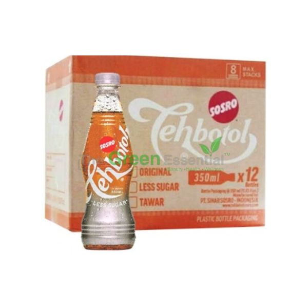 SOSRO TEH BOTOL LESS SUGAR 350ML 1 CTN