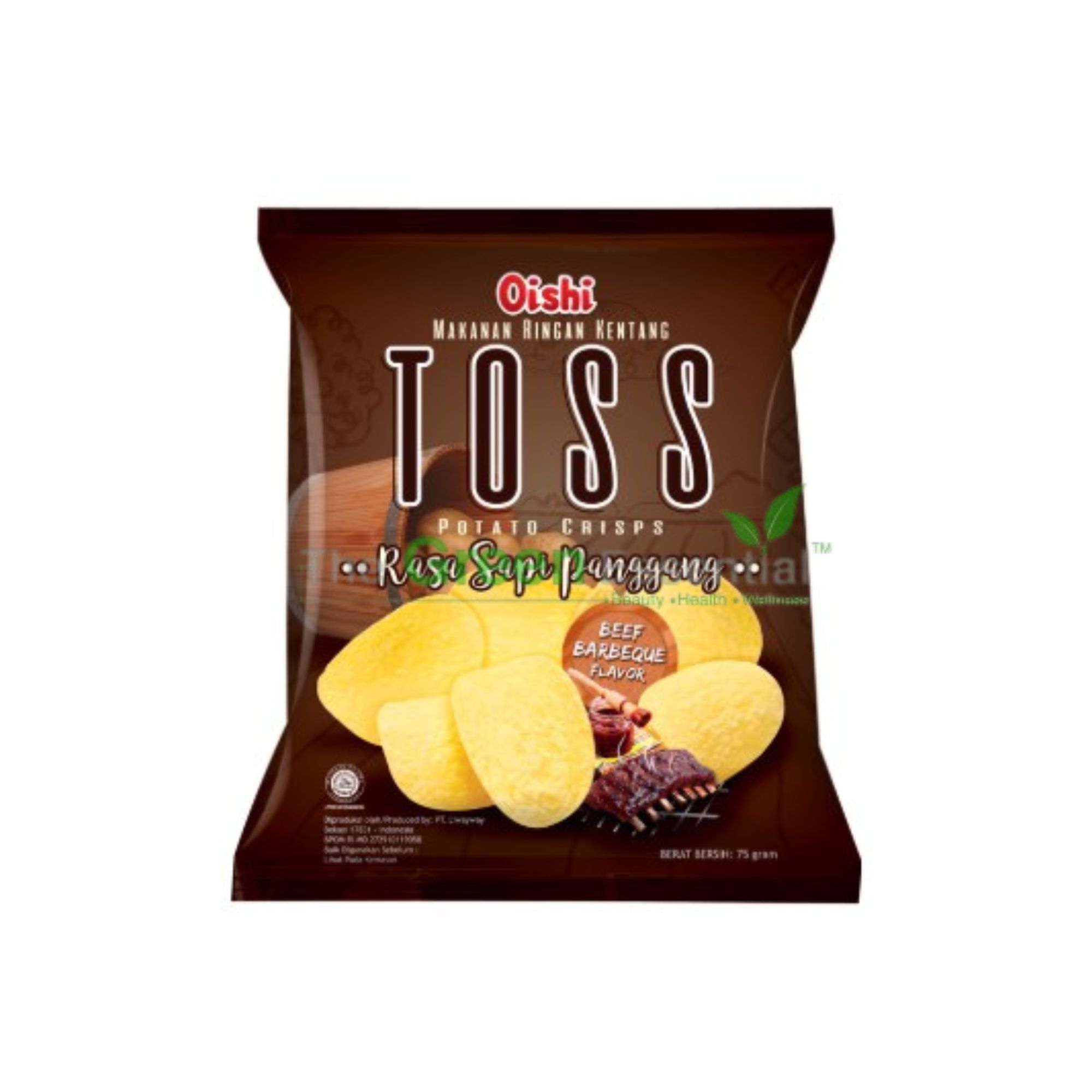 OISHI TOSS POTATO CRISPS BEEF BBQ FLAVOUR