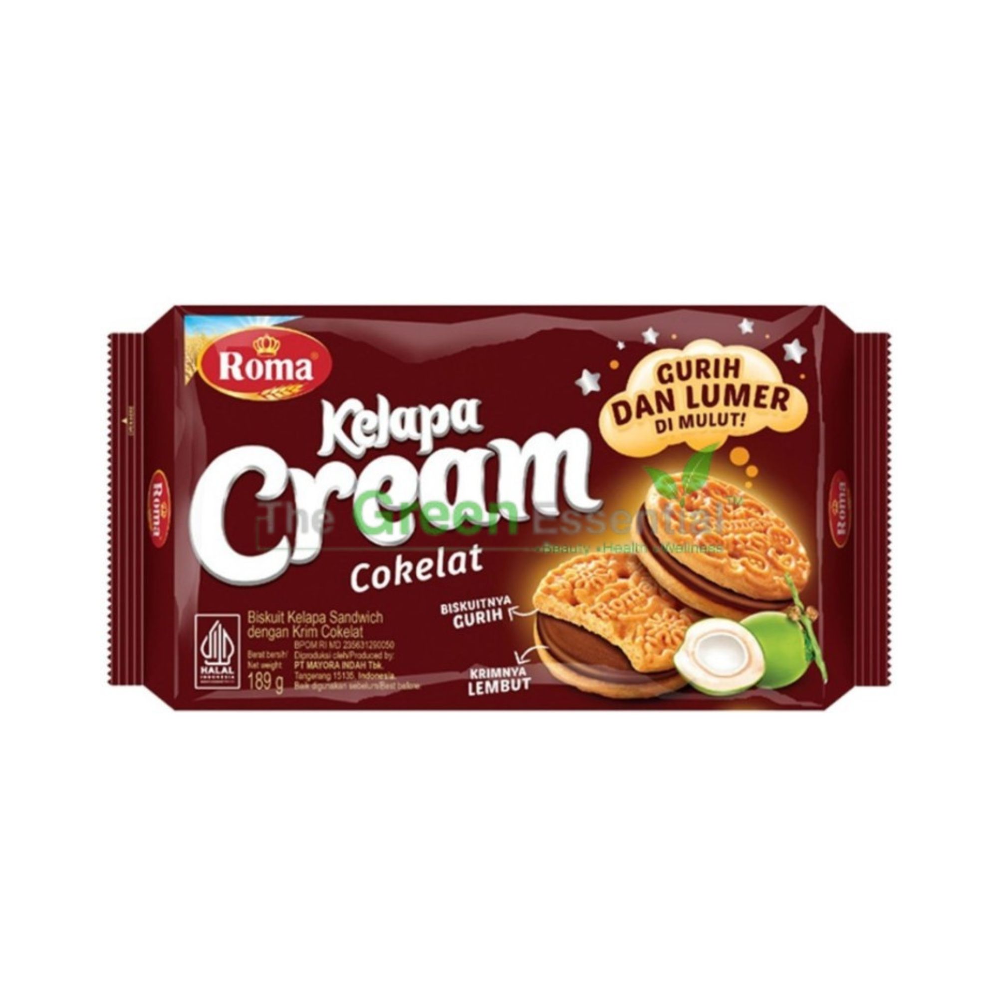 ROMA KELAPA COCONUT CREAM CHOCOLATE BISCUIT 189G