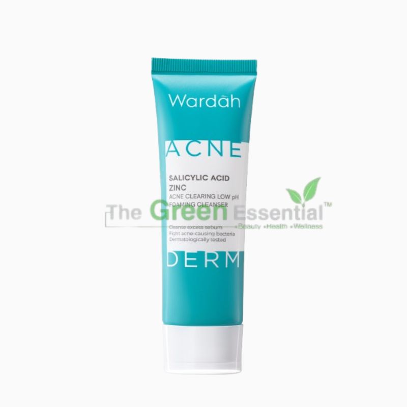 Wardah Acnederm Salicylic Acid Zinc Acne Clearing Low pH Foaming Cleanser 50 mL